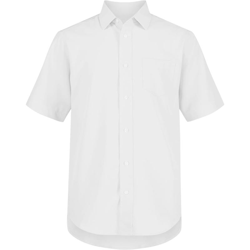 Nautica Big Boys’ School Uniform Short Sleeve Performance Oxford Button ...