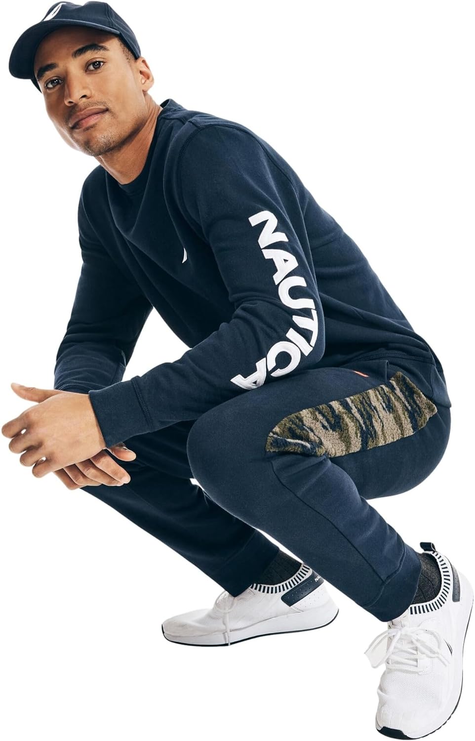 Nautica Men’s Basic Crew Neck Fleece Sweatshirt((Fall/Winter 2024) Navy ...