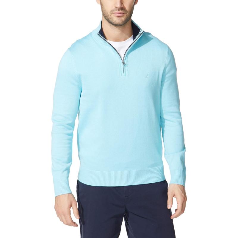 Nautica Mens Quarter Zip Sweater Navtech Collection Fall Winter